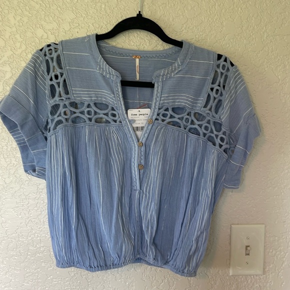 Free People Size XS blue top - Picture 1 of 4